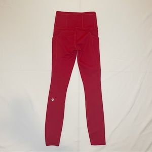 Lululemon Fast and Free High Rise Tight Red size 0